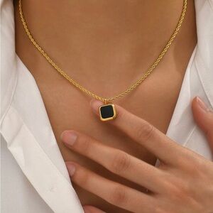 Gold Plated Stainless Steel Pendant Charm Necklace